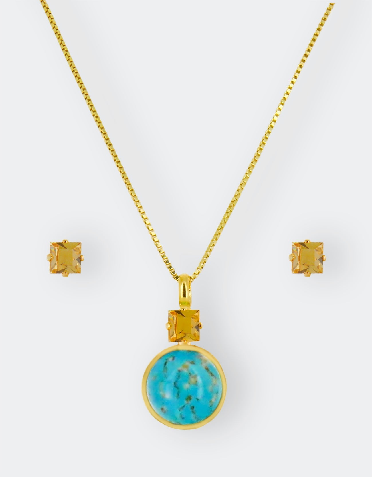 Turquoise Matrix/ Gold