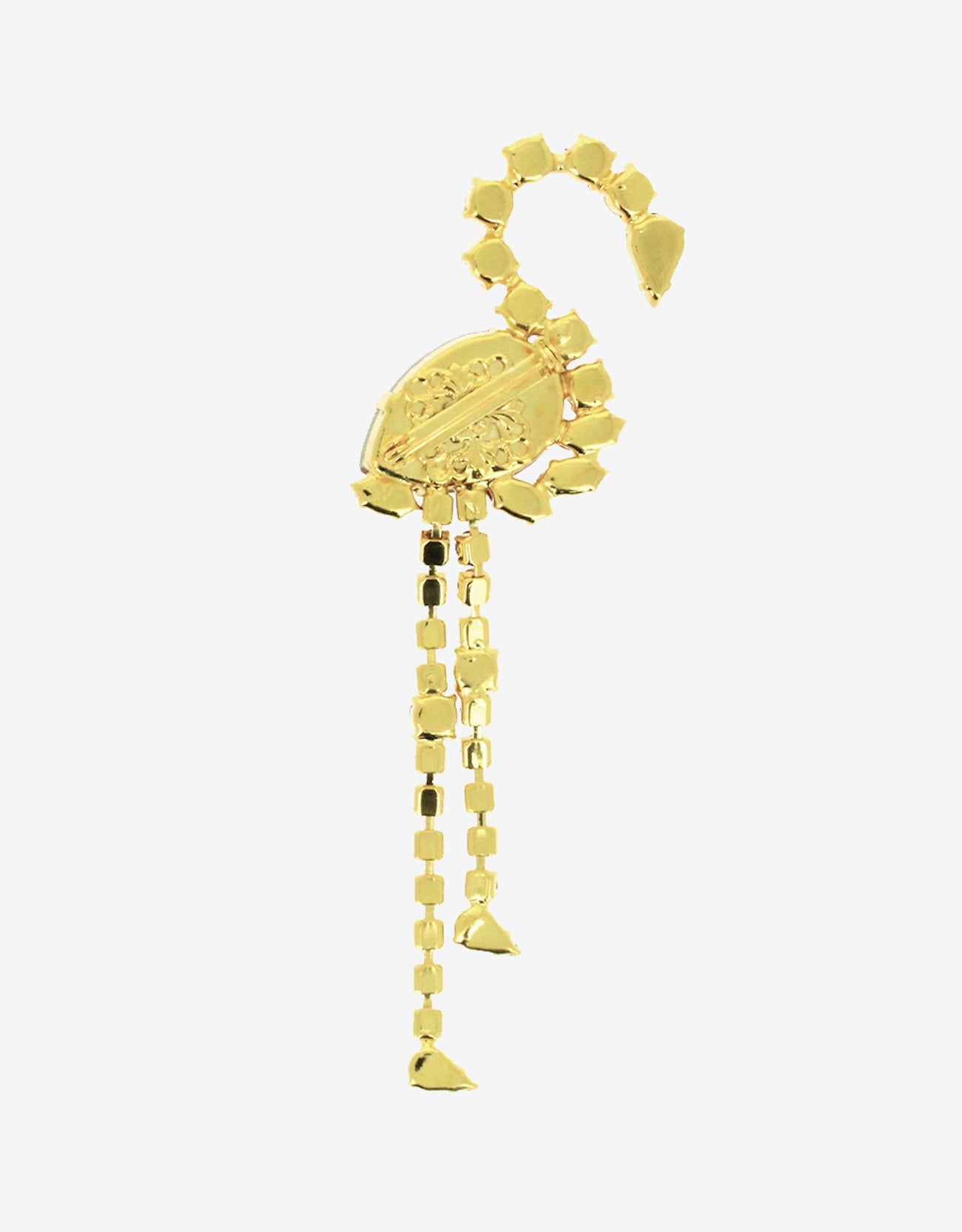 yellow colour flamingo brooch for men and women