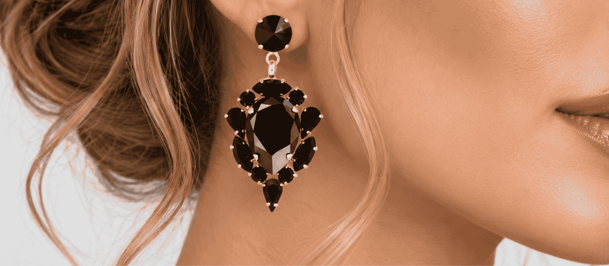 Trending Black Crystal Jewellery for Winter Weddings and Christmas Parties