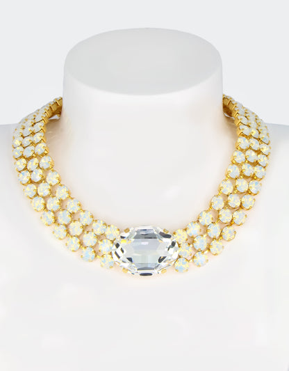 White Opal/ Gold