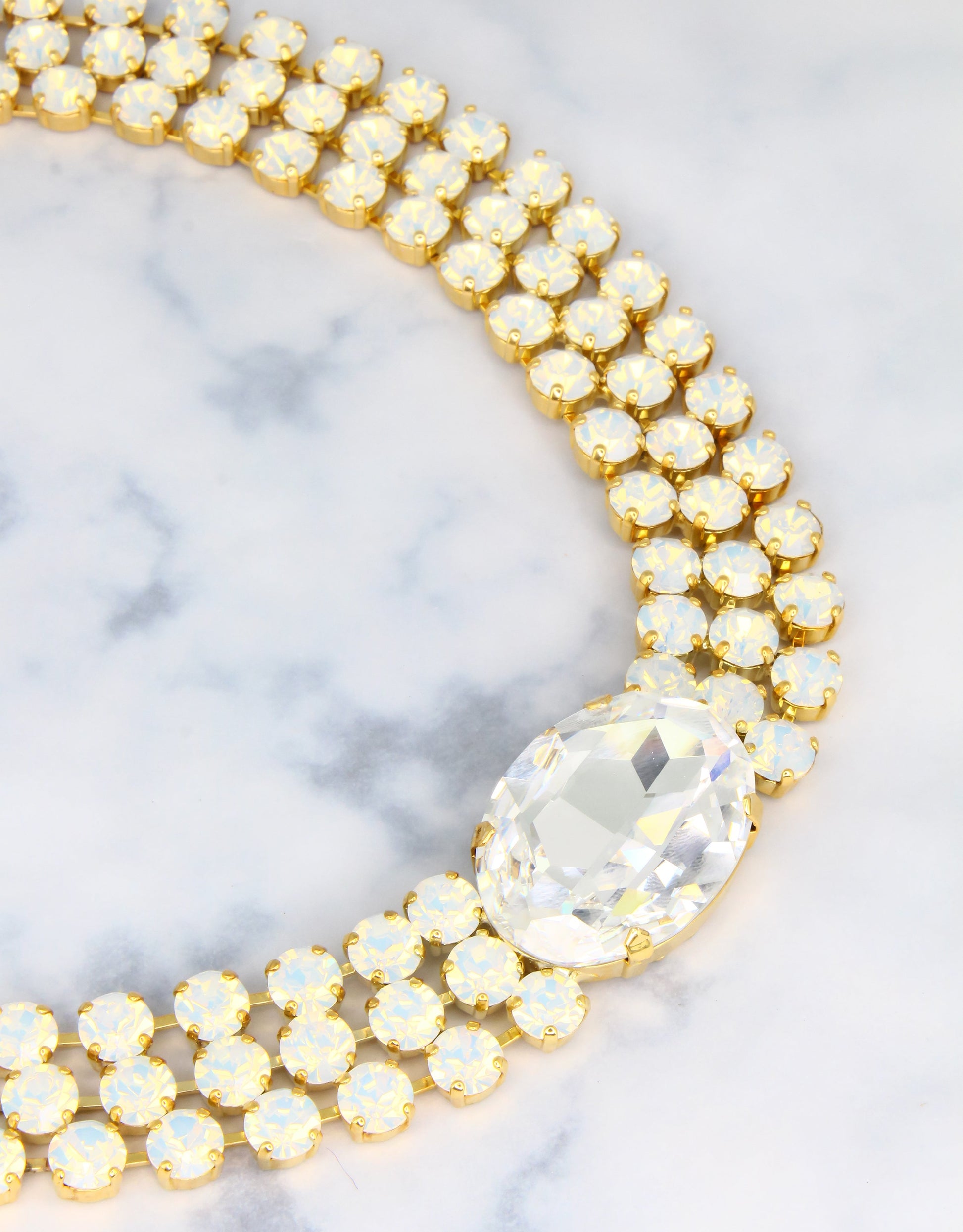 White Opal/ Gold