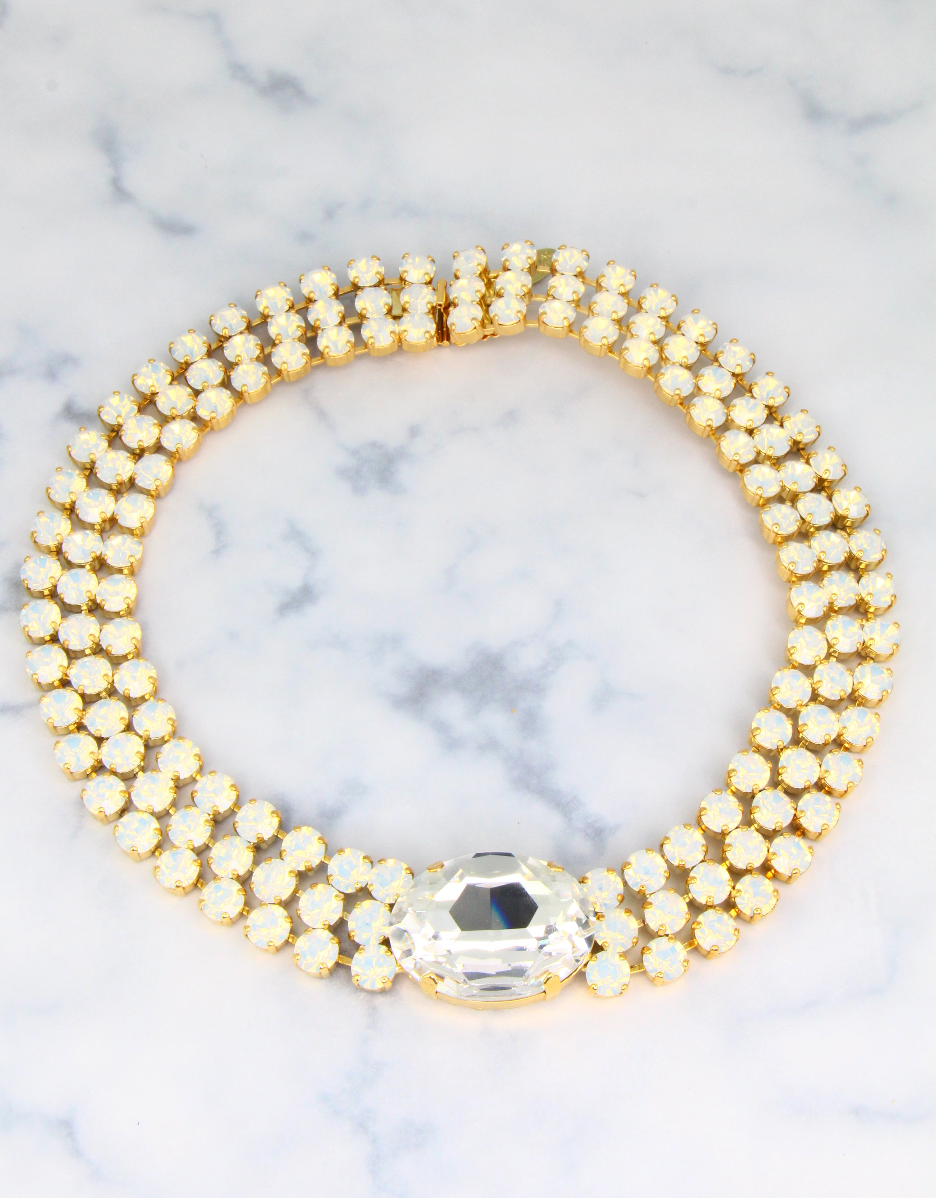 White Opal/ Gold