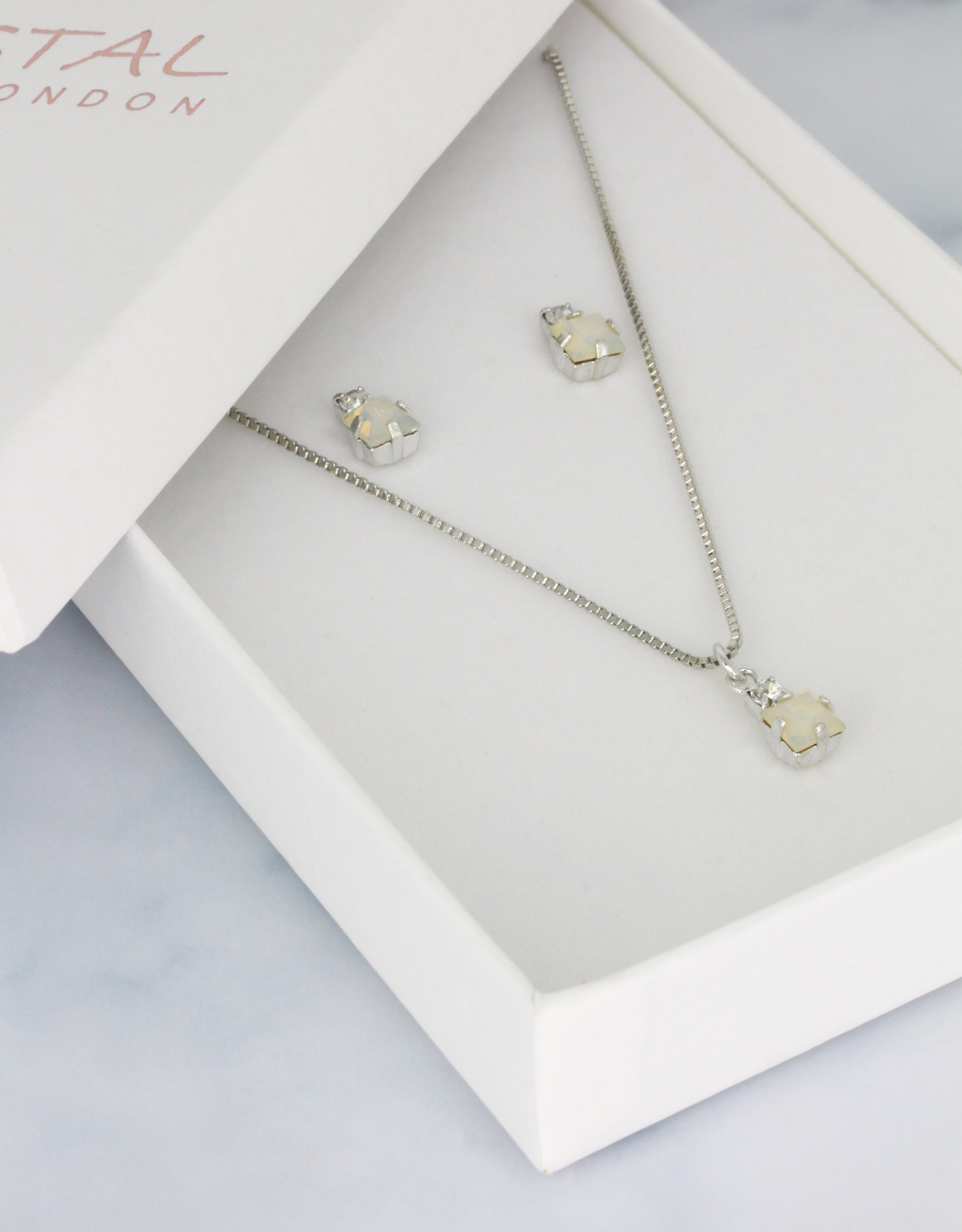 White Opal/ Silver