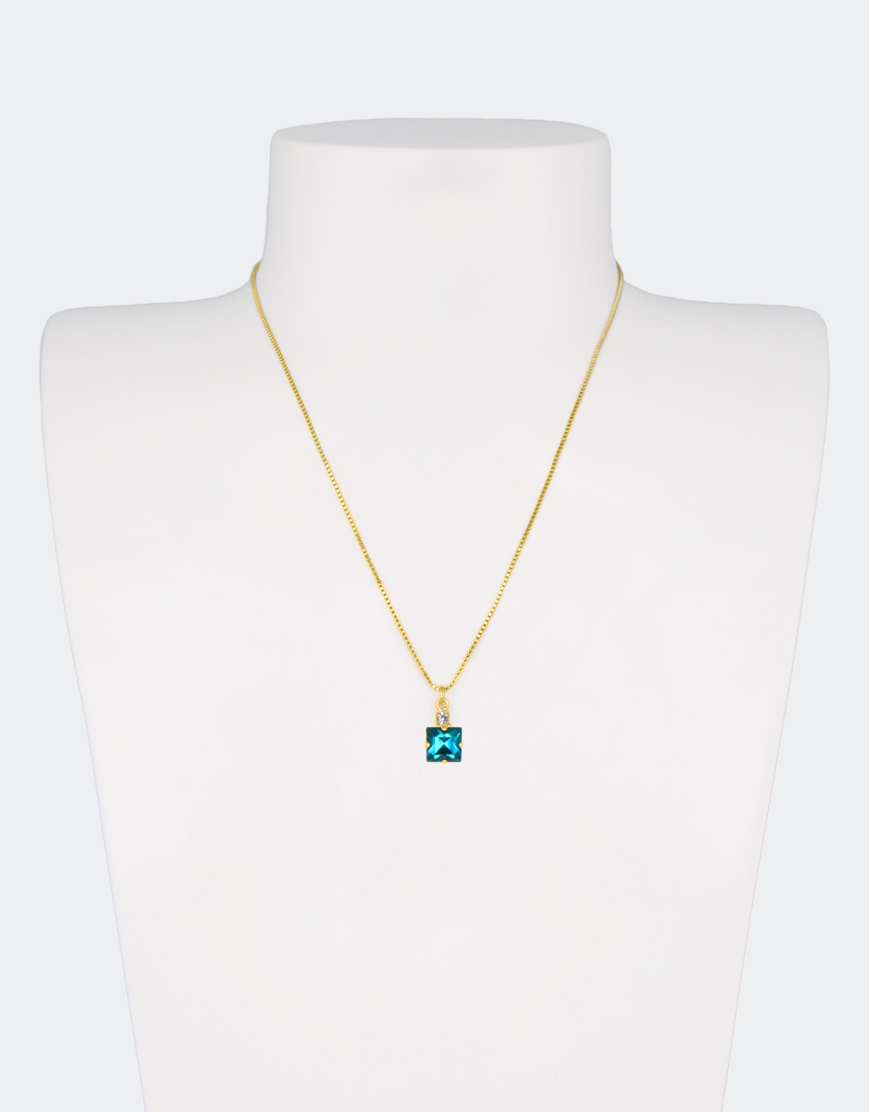 Blue Zircon/ Gold