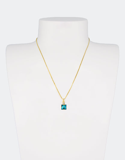 Blue Zircon/ Gold