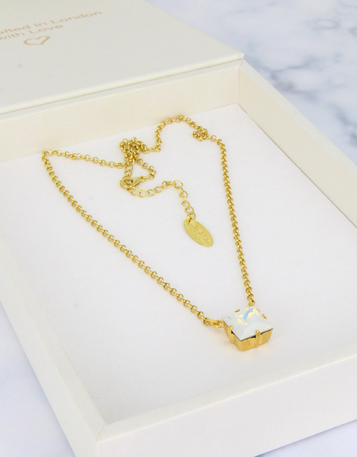 White Opal/  Gold