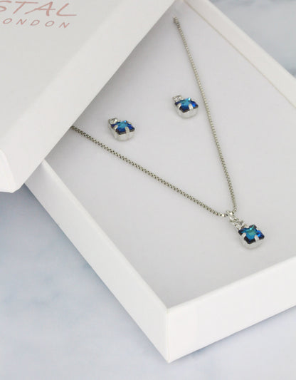 Blue AB/ Silver
