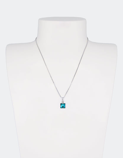 Blue Zircon/ Silver
