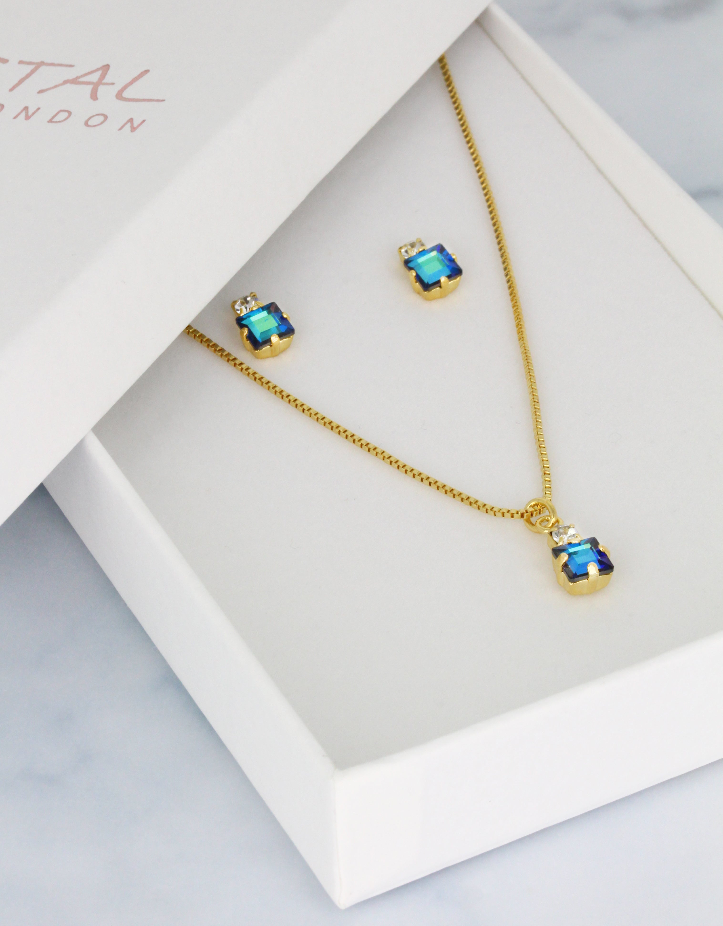 Blue AB/ Gold