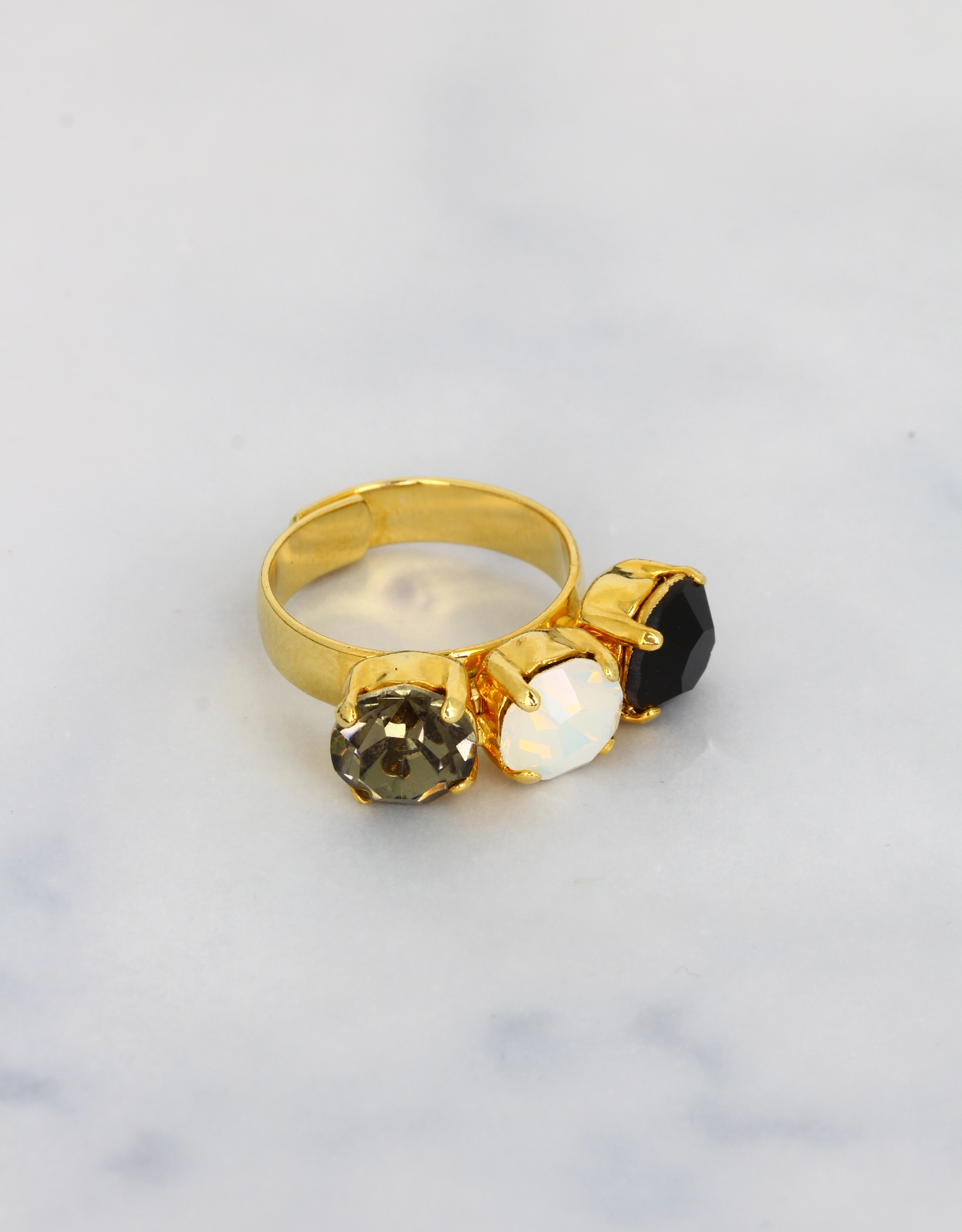 White Opal/ Gold