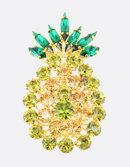 ananas crystal brooch for men a statement tropical jewellery 