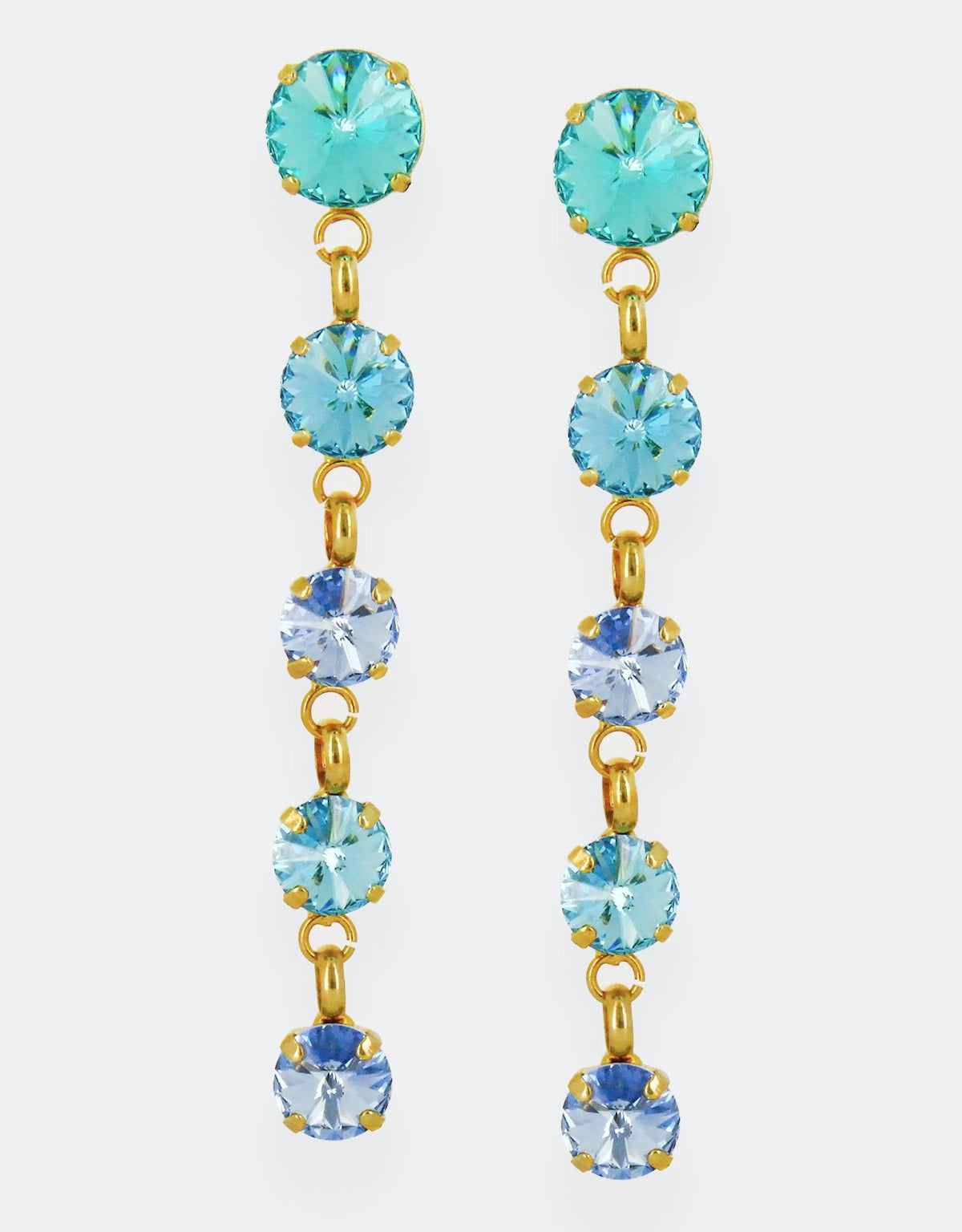 aqua blue earrings designer jewellery