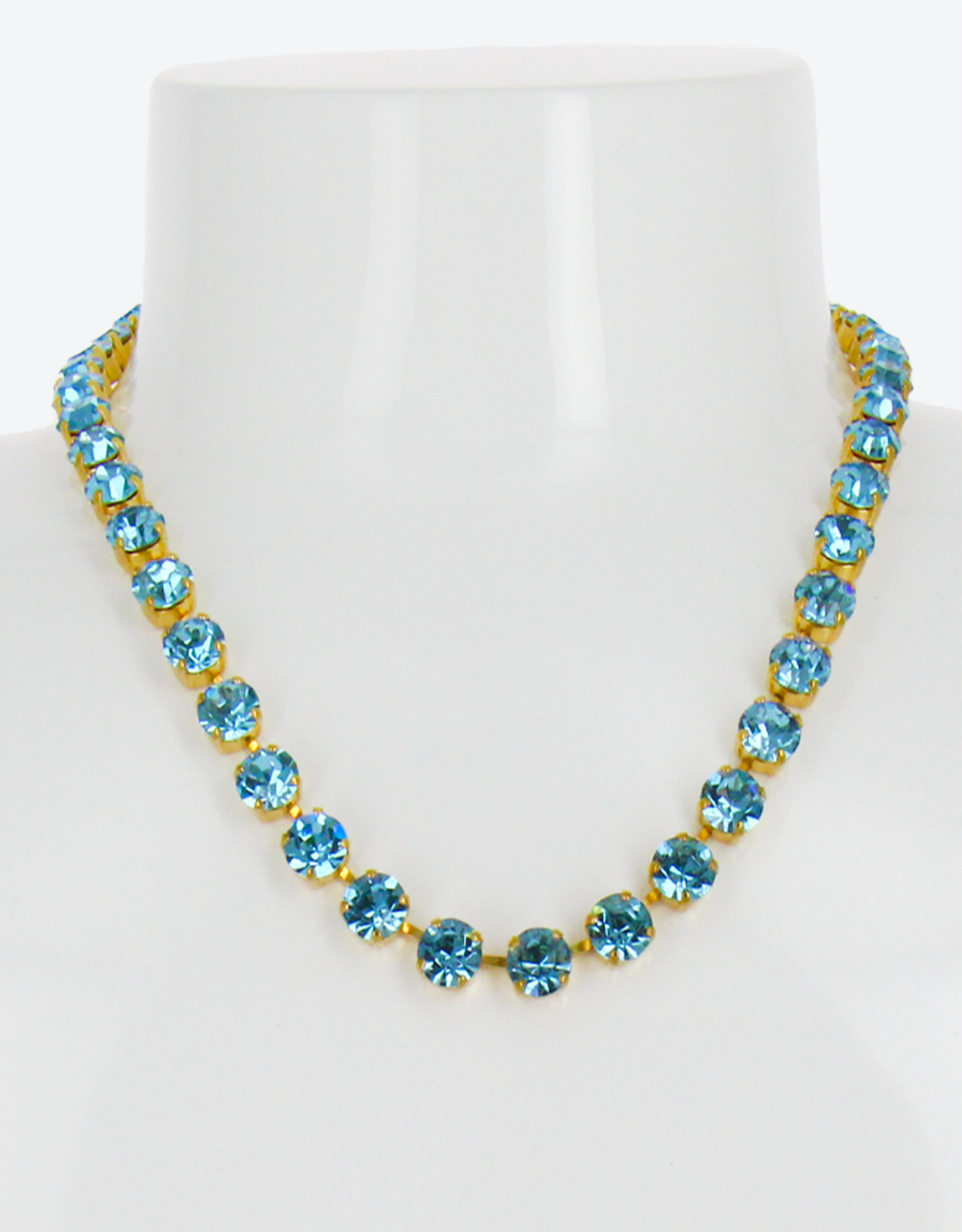 aqua blue statement necklace