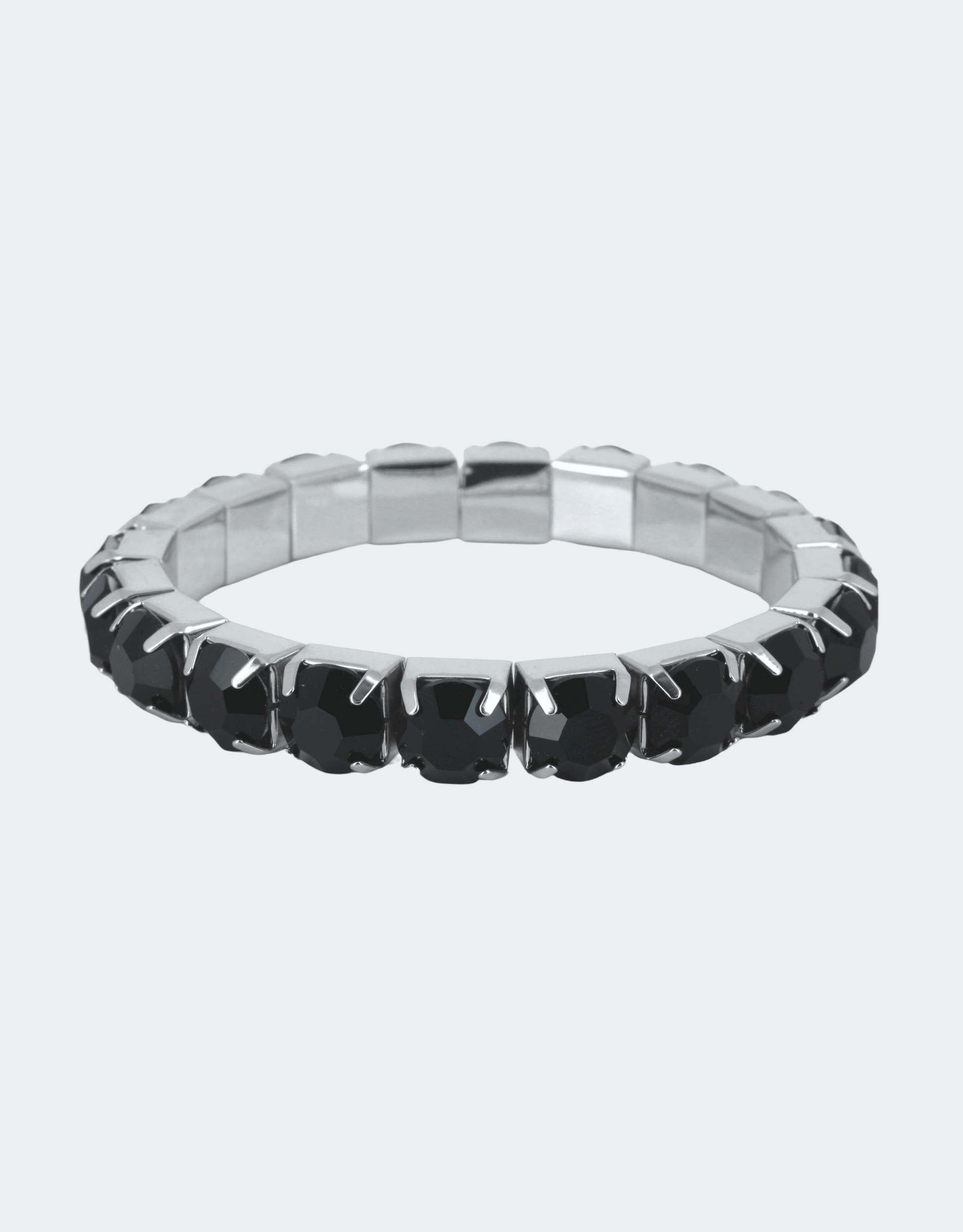 black crystal bracelet goes with the cocktail events and high gala events with slit  gowns and sharp jumpsuits