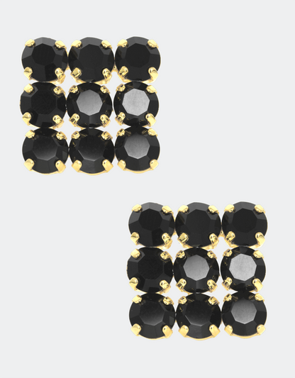 black crystal cufflink perfect for wedding tuxedo for groom 