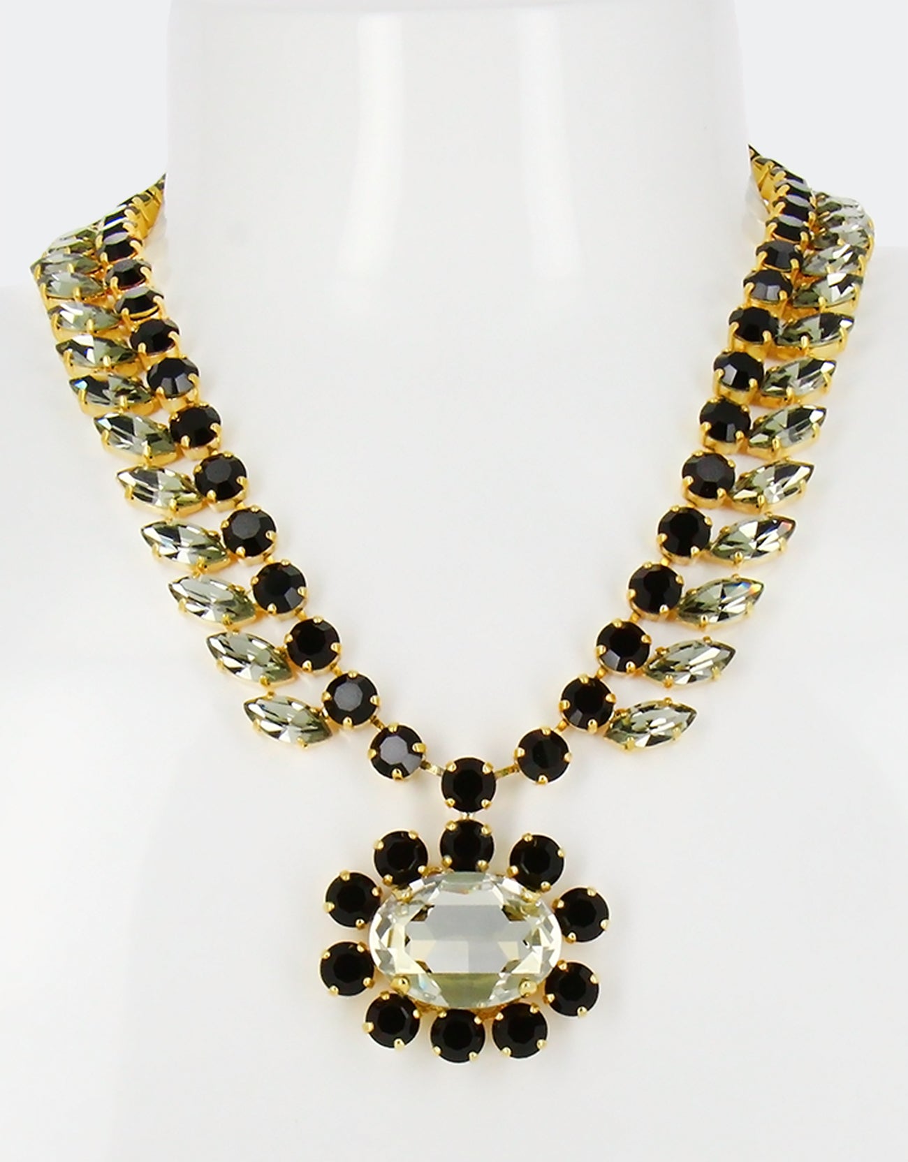 black crystal necklace a heirloom inspired jewellery for women