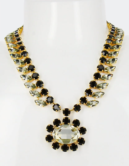 black crystal necklace a heirloom inspired jewellery for women