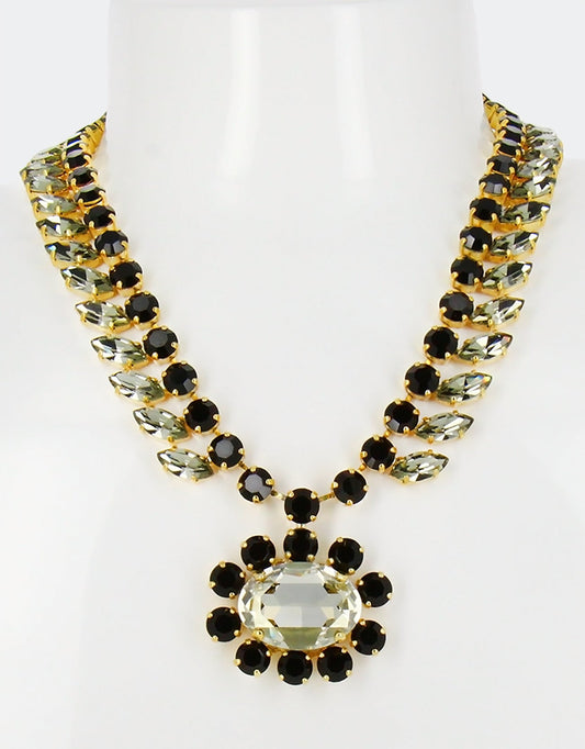 black crystal necklace a heirloom inspired jewellery for women