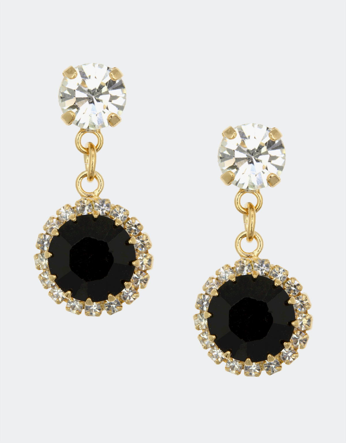 black crystal earring a luxury cocktail jewellery