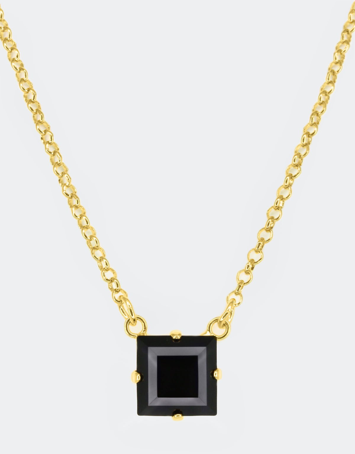 black crystal pendant modern jewellery