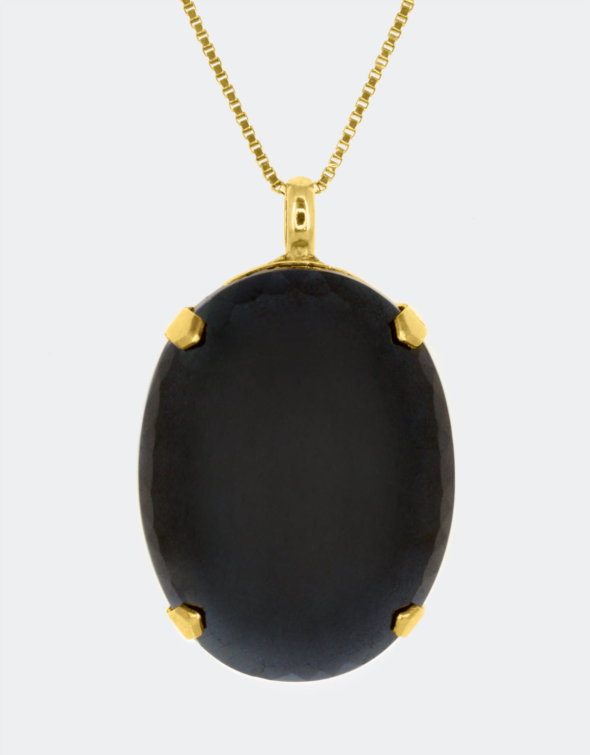 black crystal pendant, minimal designer jewellery by selene crystal