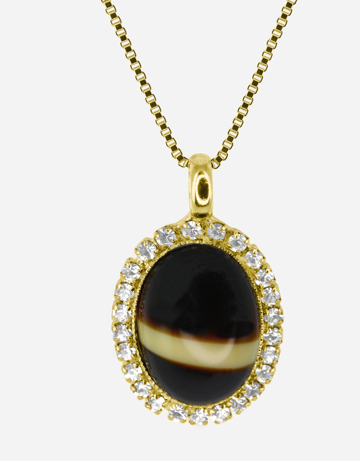 black pendant necklace by selene crystal for smart casual outfits