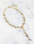 blue cocktail crystal necklace for a great choice for party jewellery