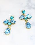 blue earrings in dangle for summer weddings