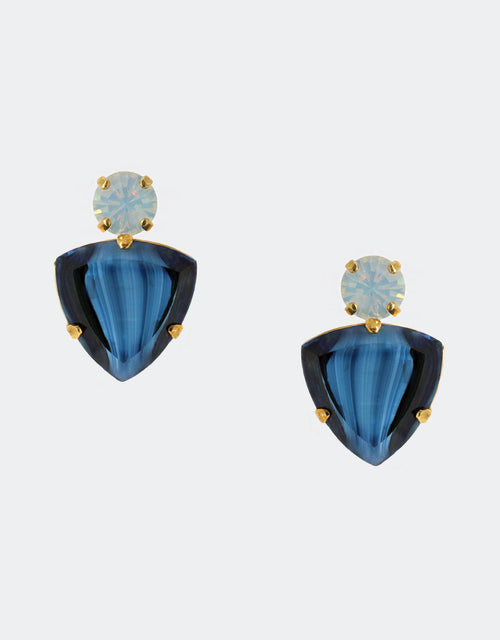 blue crystal earrings a fine vintage jewellery for formal wear