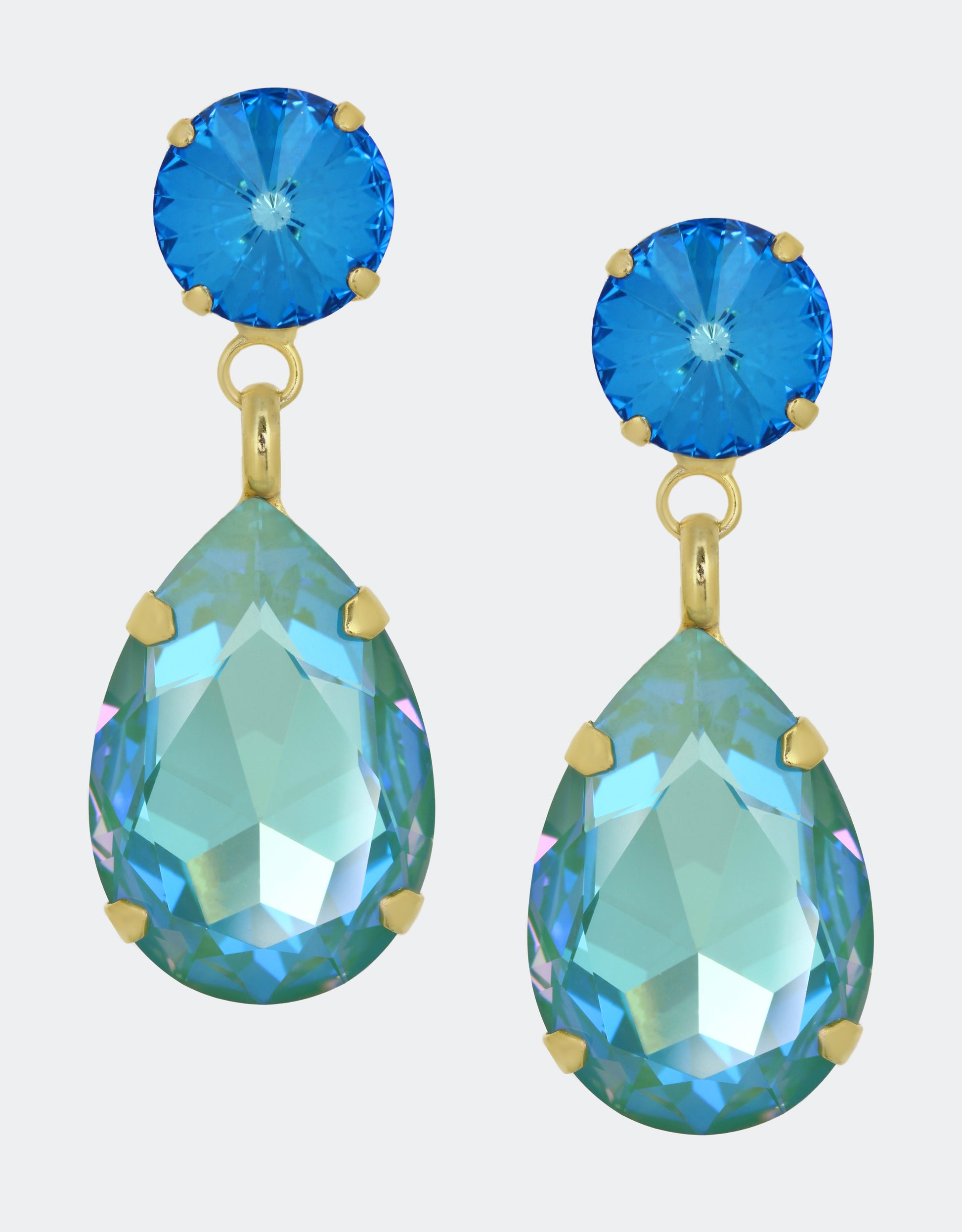 blue dangle earrings a perfect choice for wedding jewellery