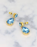 statement wedding jewellery for the brides blue crystal earrings