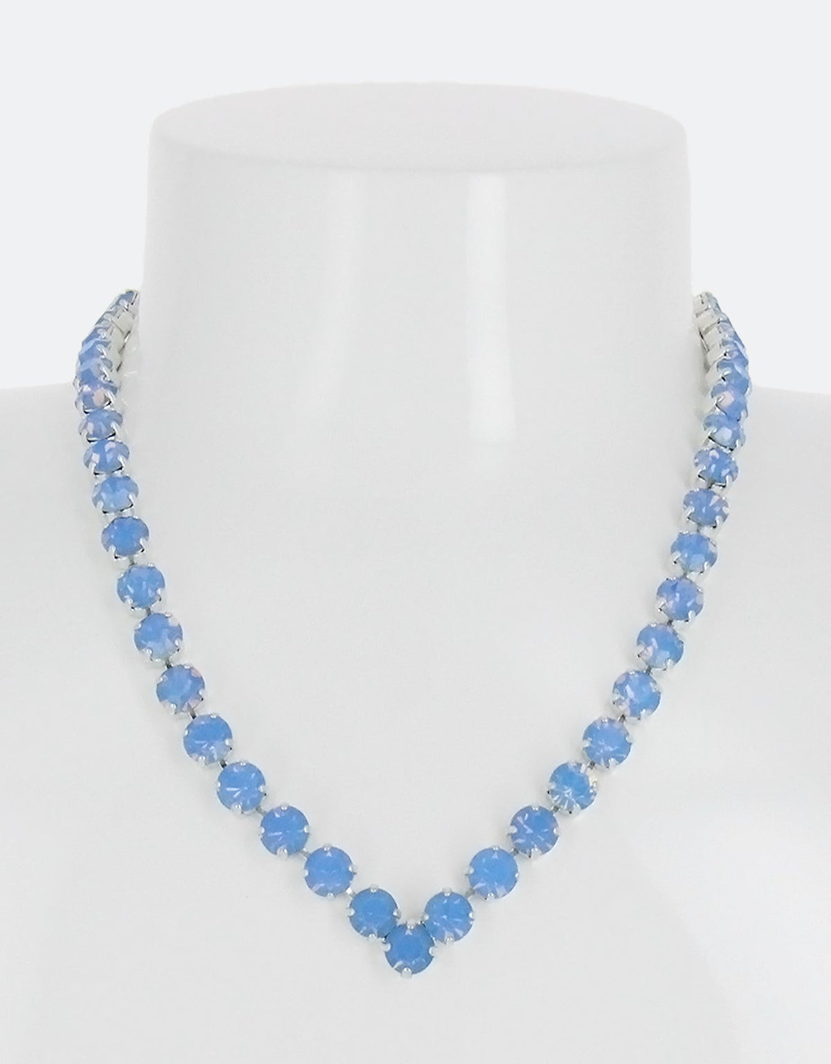 blue handcrafted layering necklace 