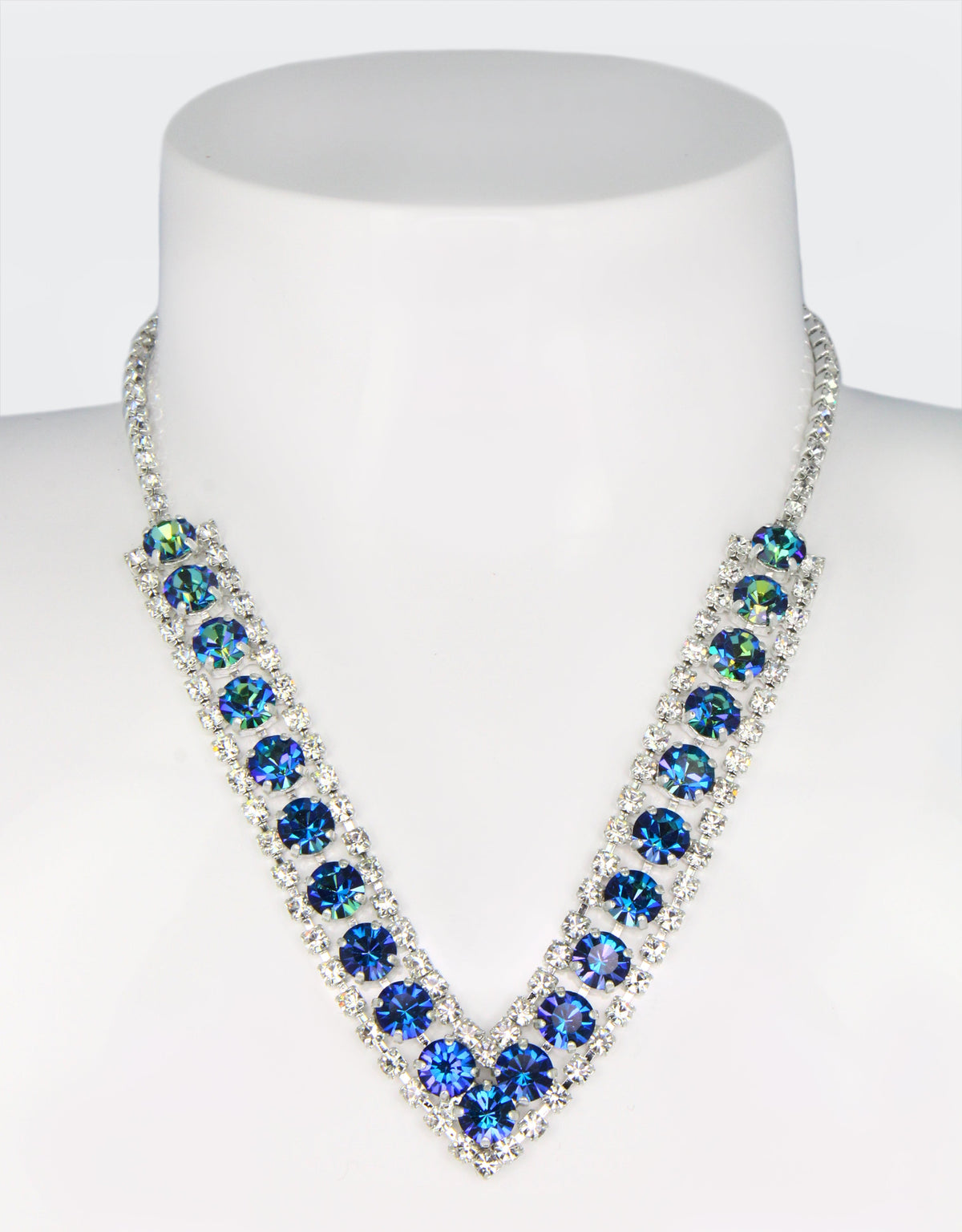 royal blue crystal necklace an eveningwear jewellery