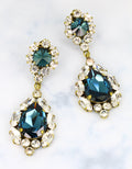 blue pear drop earrings a chic bridal jewellery