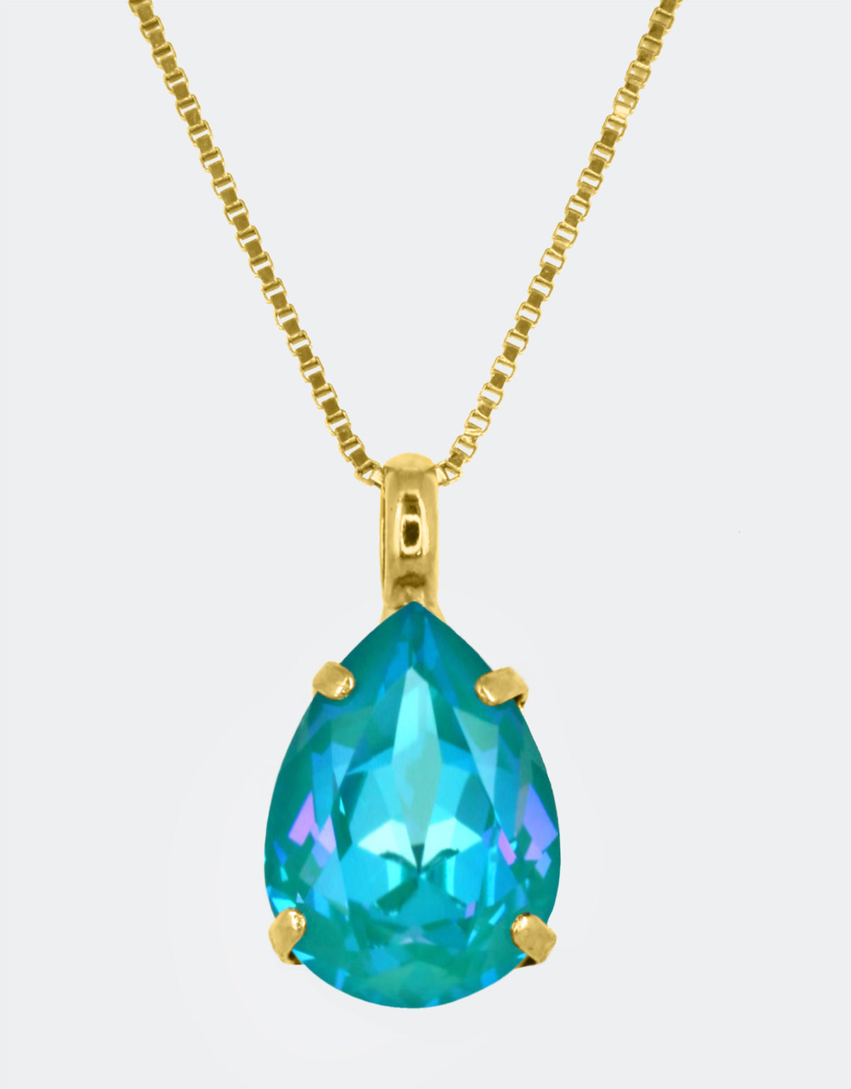 blue pendant necklace for women british designed