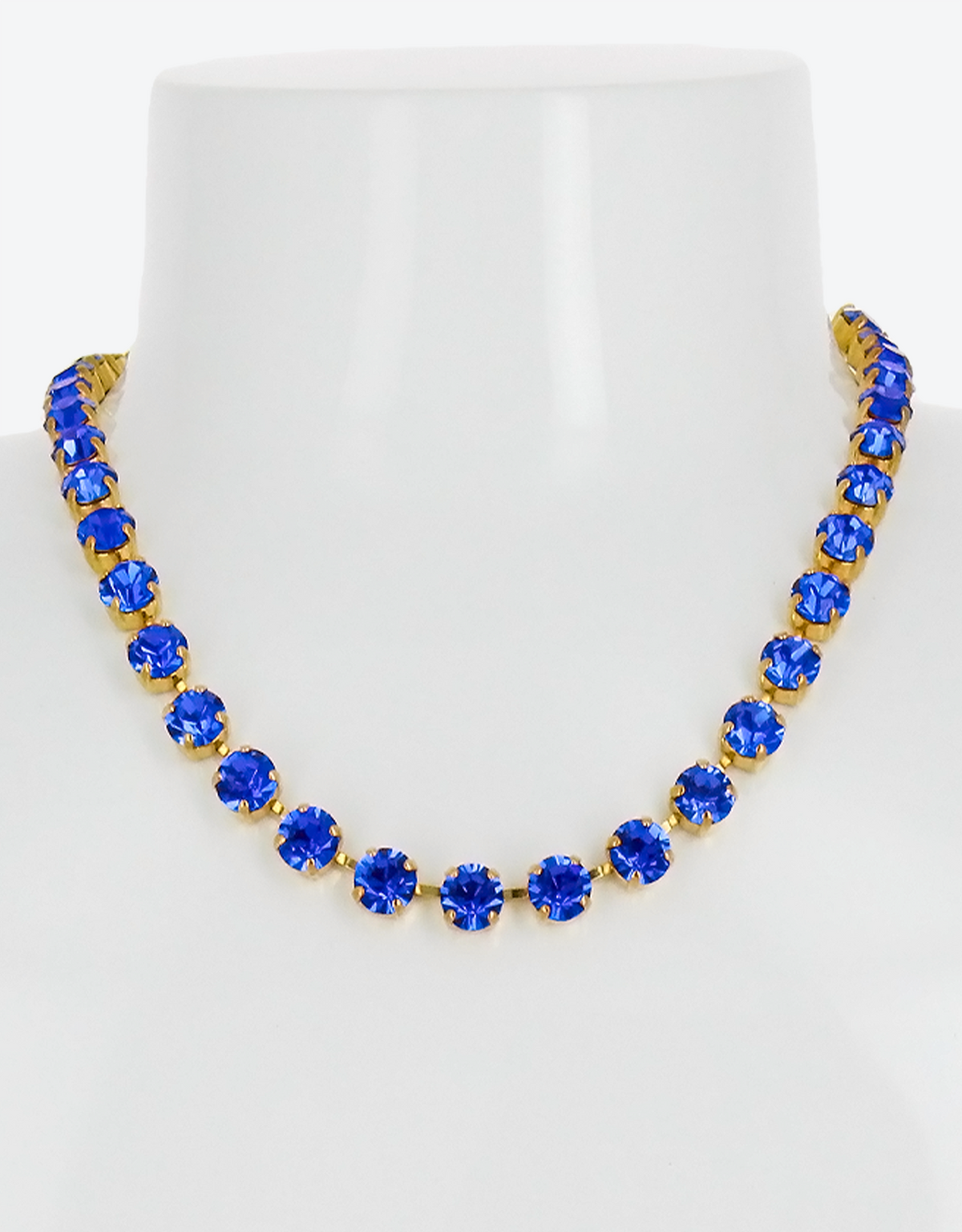 blue sapphire crystal necklace