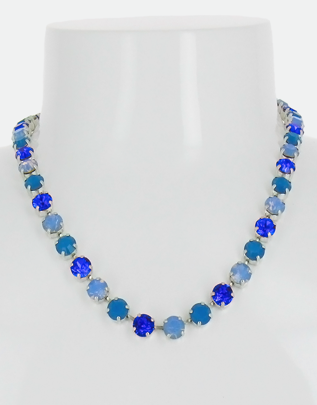 blue tonal crystal jewellery