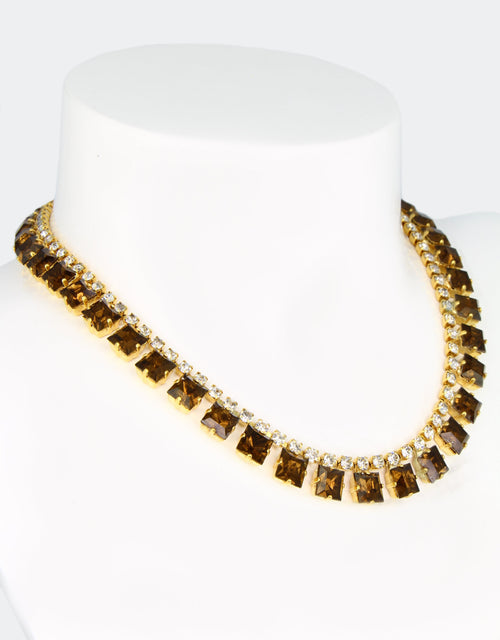brown crystal necklace a luxury holiday jewellery for women 