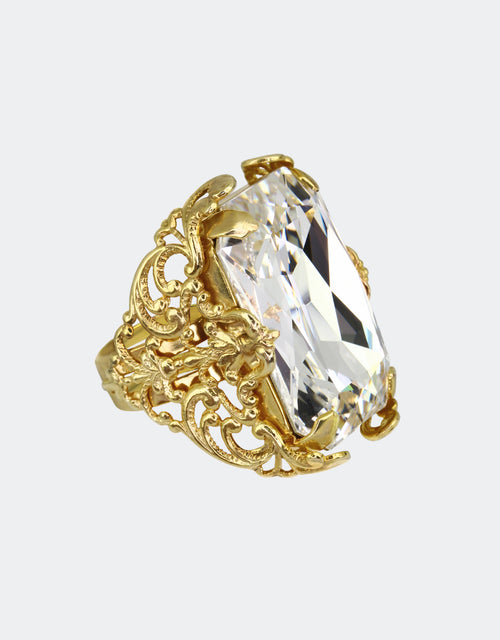 cesar crystal cocktail ring for men & women