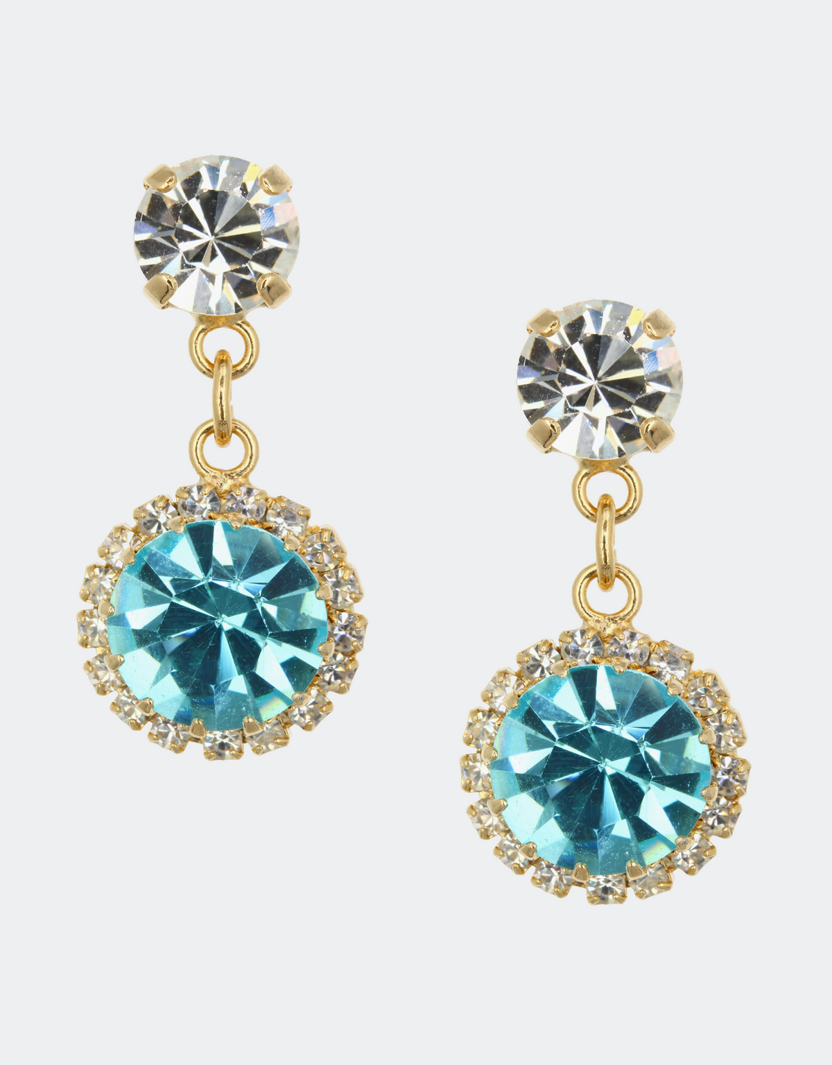 aqua blue crystal jewellery for christmas gift