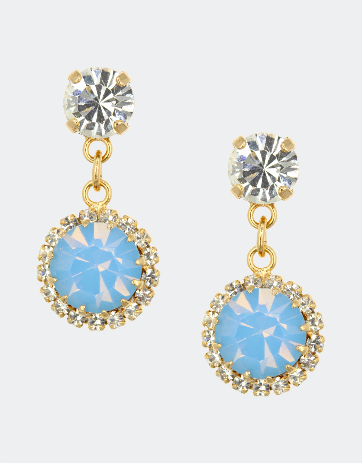 christmas jewellery a blue crystal earrings