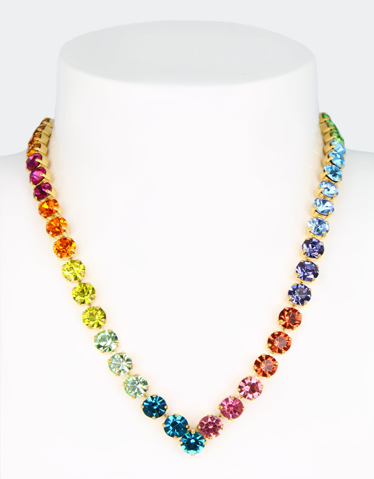 colourful crystal necklace for women by selene crystal