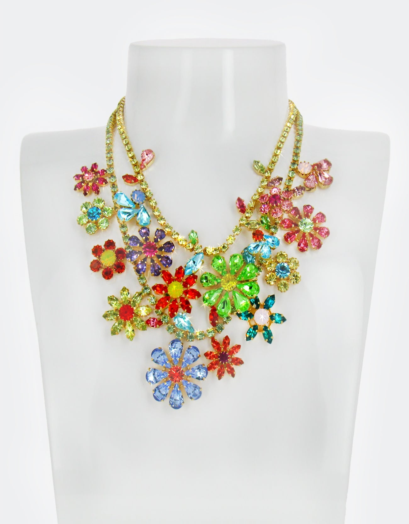 selene crystal floral crystal necklace, a spring occasion jewellery