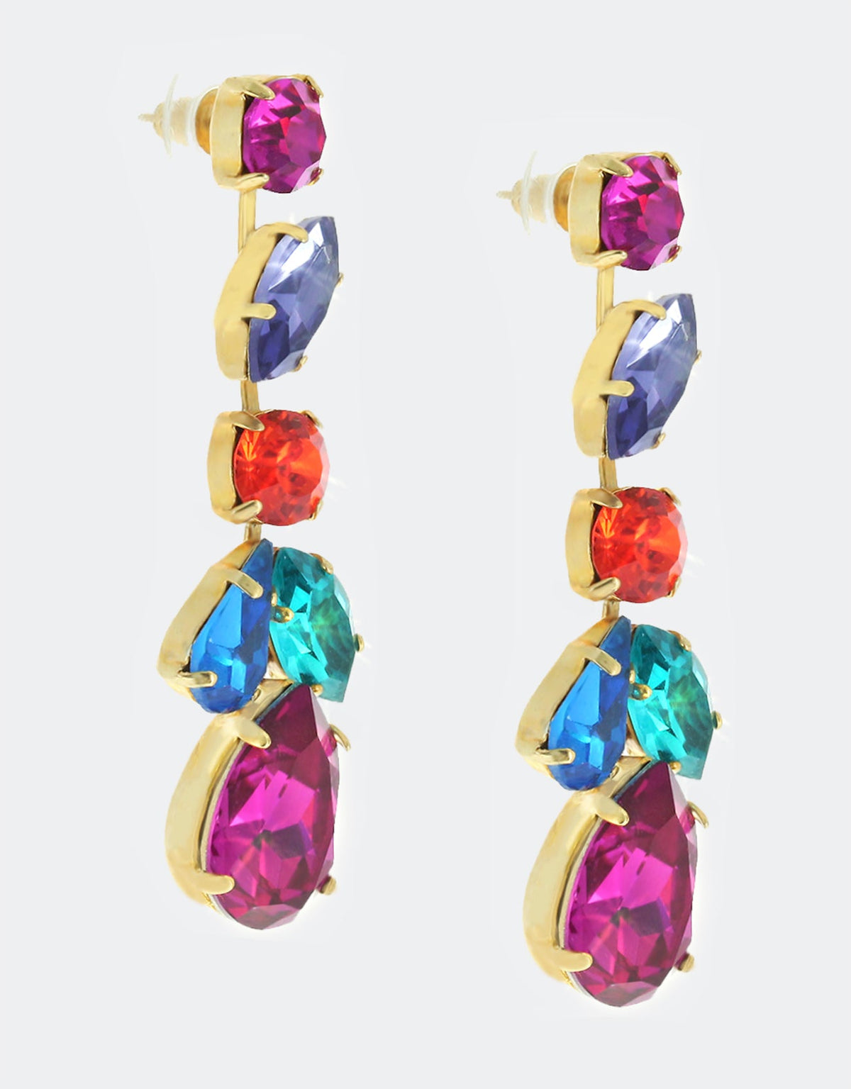 colourful party earrings by selene crystal
