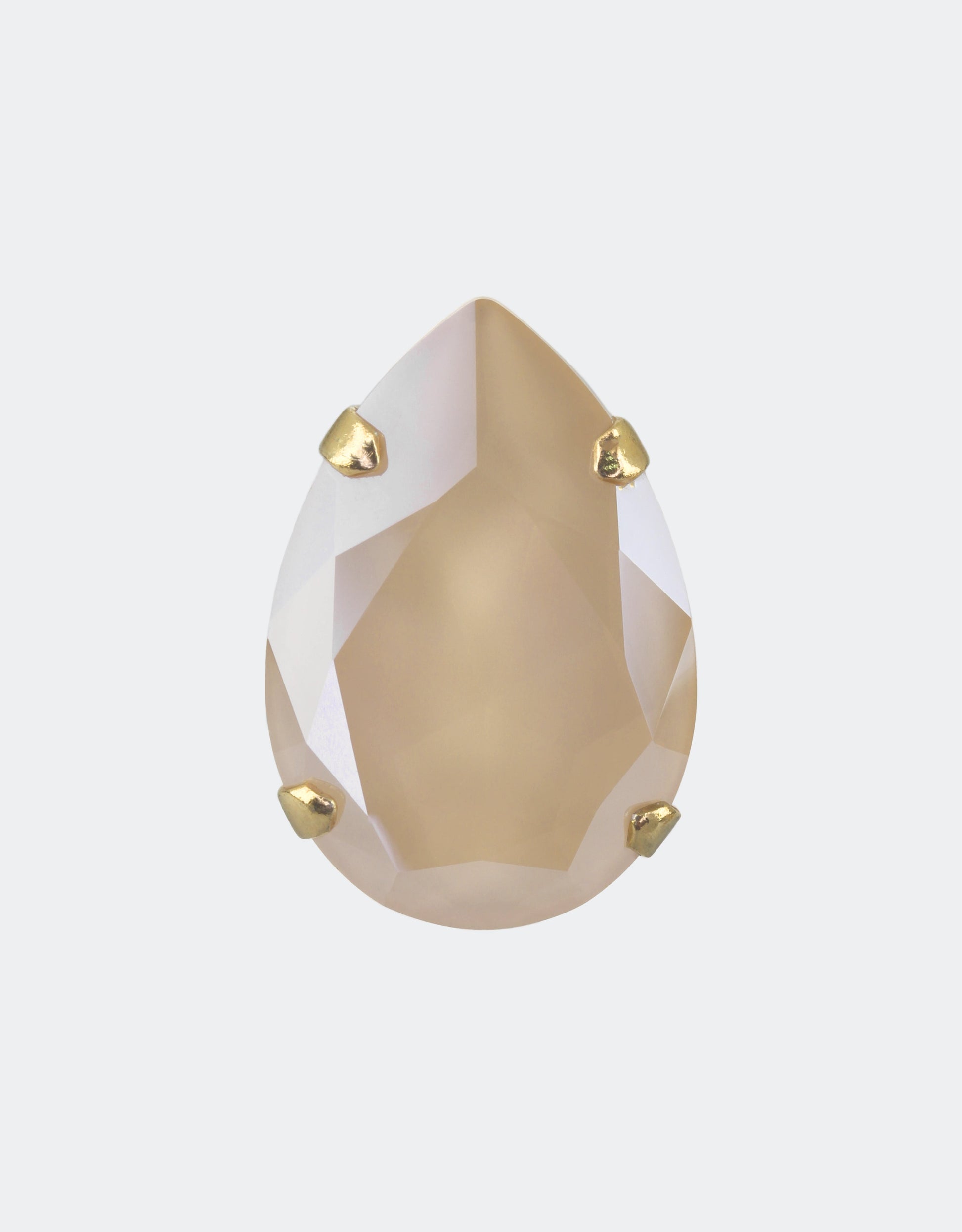 cream crystal ring for soft look brides