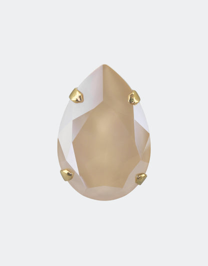 cream crystal ring for soft look brides