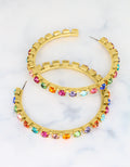 crystal hoop earrings a london handcrafted jewellery