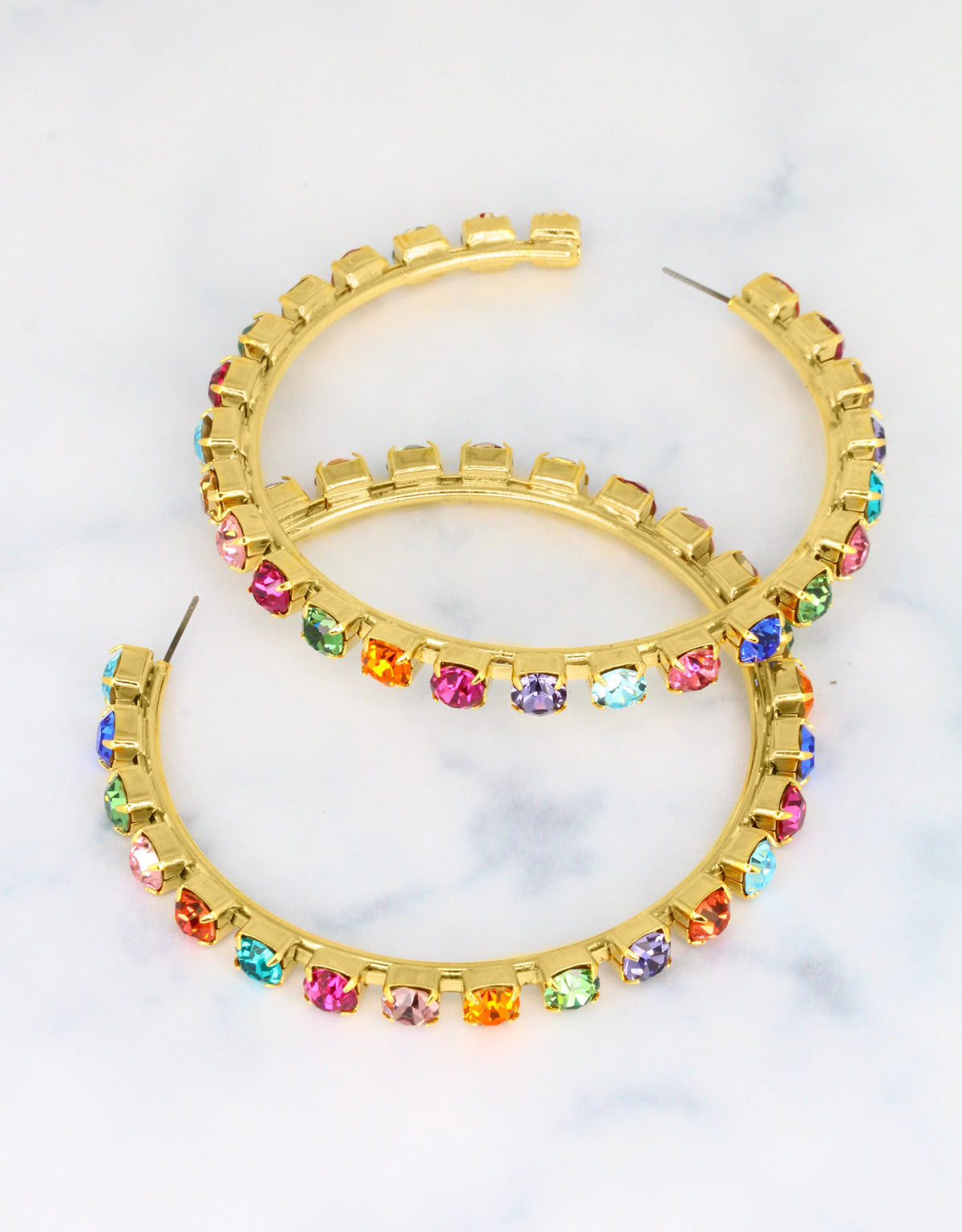 crystal hoop earrings a london handcrafted jewellery