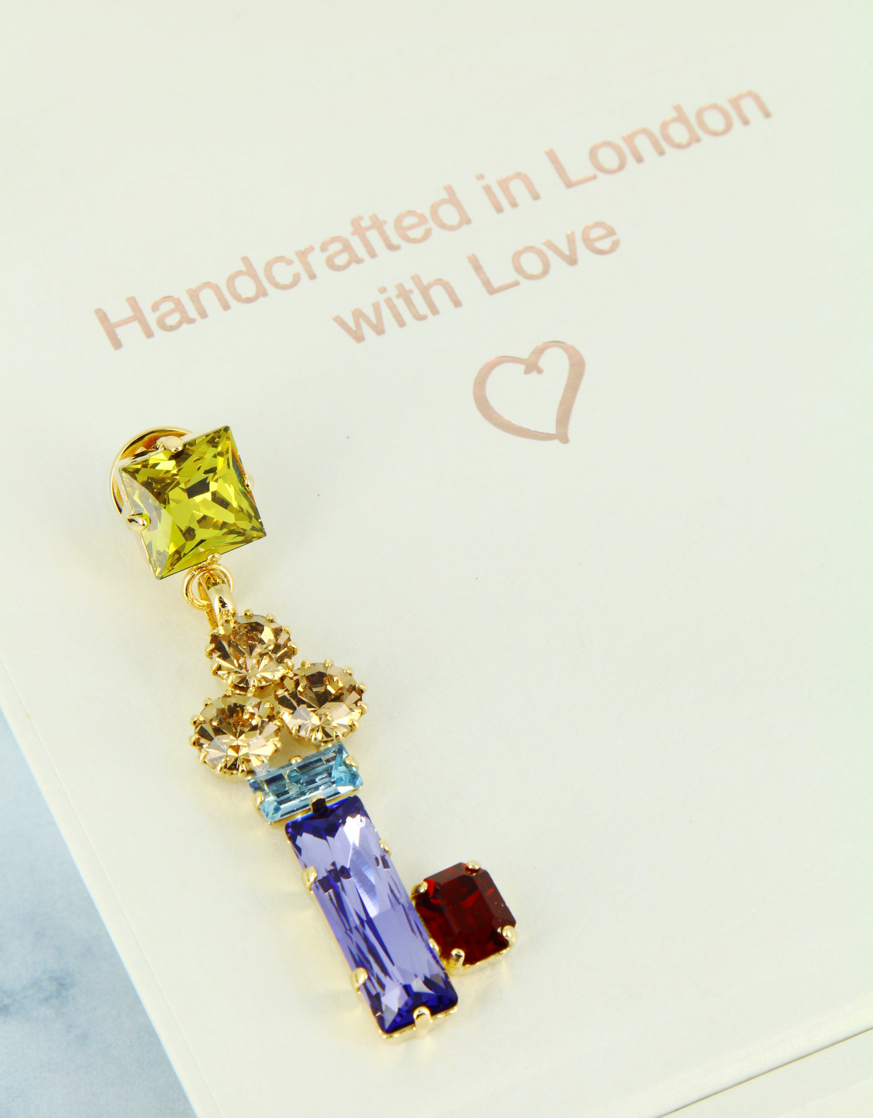 london handmade jewellery crystal lapel pins for groom
