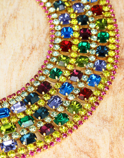 crystal collar necklace in royal egyptian design y london famous jewellery brand